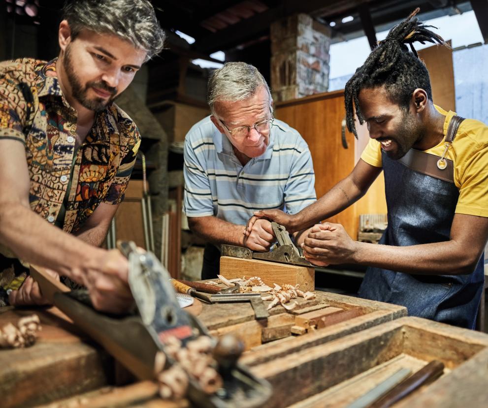 people in workshop